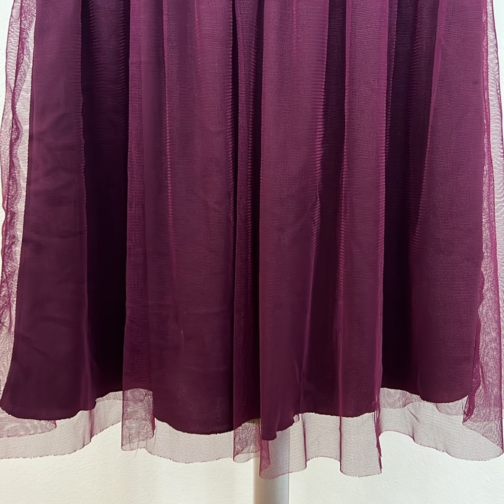 Juniors Speechless‎ floral mesh black wine plum color floral dress women size XL - Picture 4 of 10